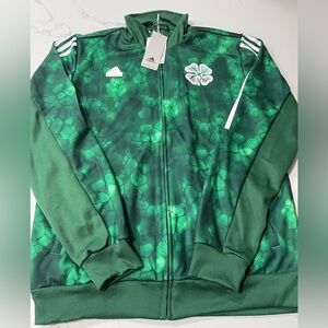 Celtic FC Adidas Men’s Full Zip Long Sleeve Jacket Retails For $120